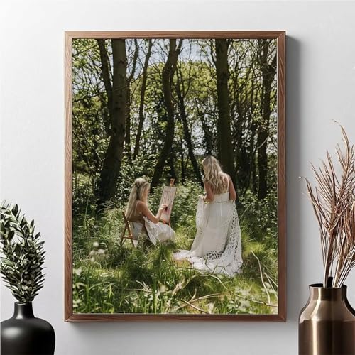 Diamond Painting Erwachsene Frau Diamond Painting Kinder Wald 5D DIY Runden Mosaikherstellung Basteln Erwachsene Anfänger Set für Heim Schlafzimmer Wand Deko Wohnzimmer, Geschenke 40x50cm JPF 8-2 von JEPGFOU