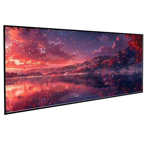 Diamond Painting Erwachsene Landschaft Diamond Painting Kinder Architektur, DIY Runden Steine Mosaikherstellung Basteln Erwachsene Anfänger Set für Heim Schlafzimmer Deko, Geschenke 40x80cm PJY9 9-W von JEPGFOU