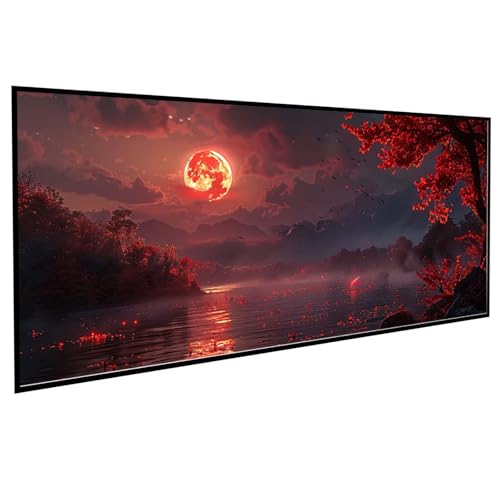 Diamond Painting Erwachsene Landschaft Diamond Painting Kinder BläTter, DIY Runden Steine Mosaikherstellung Basteln Erwachsene Anfänger Set für Heim Schlafzimmer Deko, Geschenke (50x100cm) PJY9 O-Z von JEPGFOU