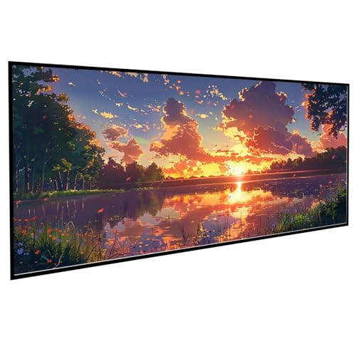 Diamond Painting Erwachsene Landschaft Diamond Painting Kinder Blume, DIY Runden Steine Mosaikherstellung Basteln Erwachsene Anfänger Set für Heim Schlafzimmer Wand Deko, Geschenke (70x140cm) PJY6 N-N von JEPGFOU