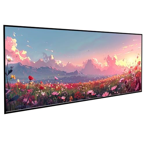 Diamond Painting Erwachsene Landschaft Diamond Painting Kinder Blumenfeld, DIY Runden Steine Mosaikherstellung Basteln Erwachsene Anfänger Set für Heim Schlafzimmer Deko, Geschenke (90x180cm) PJY9 F-T von JEPGFOU