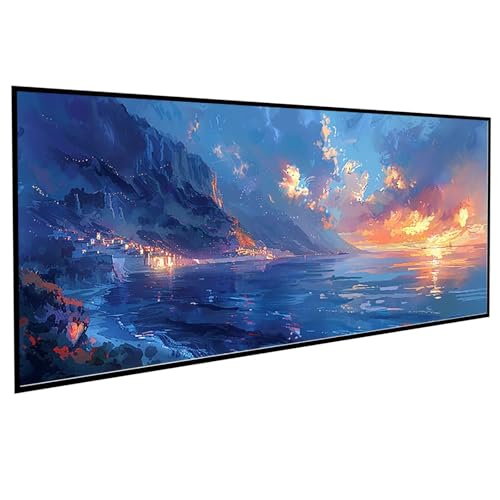 Diamond Painting Erwachsene Landschaft Diamond Painting Kinder Gebirge, DIY Runden Steine Mosaikherstellung Basteln Erwachsene Anfänger Set für Heim Schlafzimmer Deko, Geschenke 100x200CM PJY9 4-8 von JEPGFOU