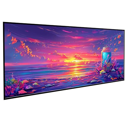 Diamond Painting Erwachsene Landschaft Diamond Painting Kinder Glasflasche, DIY Runden Steine Mosaikherstellung Basteln Erwachsene Anfänger Set für Heim Schlafzimmer Deko, Geschenke 100x200cm PJY9 3-7 von JEPGFOU