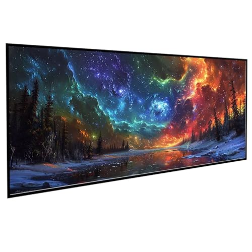 Diamond Painting Erwachsene Landschaft Diamond Painting Kinder Schnee, DIY Runden Steine Mosaikherstellung Basteln Erwachsene Anfänger Set für Heim Schlafzimmer Deko, Geschenke (70x140cm) PJY9 H-4 von JEPGFOU