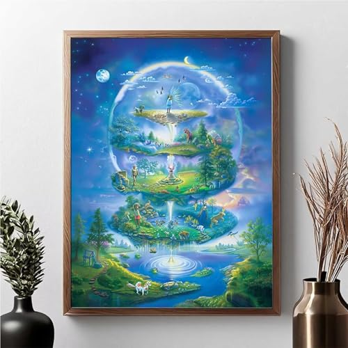 Diamond Painting Erwachsene Landschaft Diamond Painting Kinder Sea 5D DIY Runden Mosaikherstellung Basteln Erwachsene Anfänger Set für Heim Schlafzimmer Wand Deko, Geschenke 40x50cm JPF Y-I von JEPGFOU