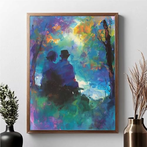 Diamond Painting Erwachsene Mann Diamond Painting Kinder Frau 5D DIY Runden Mosaikherstellung Basteln Erwachsene Anfänger Set für Heim Schlafzimmer Wand Deko Wohnzimmer, Geschenke 30 x 40 cm JPF Q-6 von JEPGFOU
