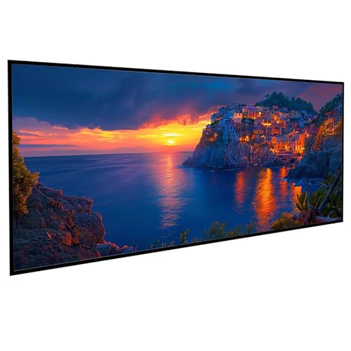 Diamond Painting Erwachsene Meerblick Diamond Painting Kinder HäUser, DIY Runden Steine Mosaikherstellung Basteln Erwachsene Anfänger Set für Heim Schlafzimmer Wand Deko, Geschenke 100x200cm PJY9 2-3 von JEPGFOU