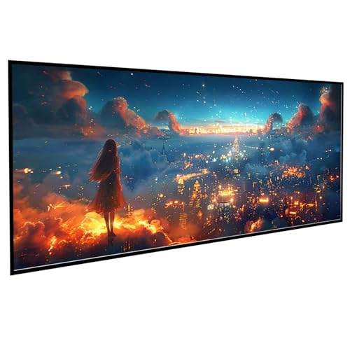 Diamond Painting Erwachsene Realismus Diamond Painting Kinder Frau, DIY Runden Steine Mosaikherstellung Basteln Erwachsene Anfänger Set für Heim Schlafzimmer Wand Deko, Geschenke (70x140cm) PJY9 0-2 von JEPGFOU