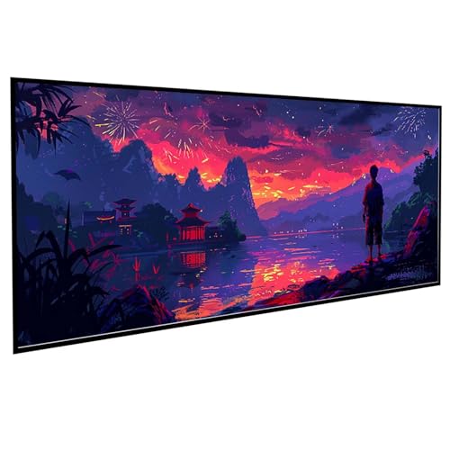 Diamond Painting Erwachsene Realismus Diamond Painting Kinder Menschlich, DIY Runden Steine Mosaikherstellung Basteln Erwachsene Anfänger Set für Heim Schlafzimmer Deko, Geschenke 100x200cm PJY9 2-I von JEPGFOU