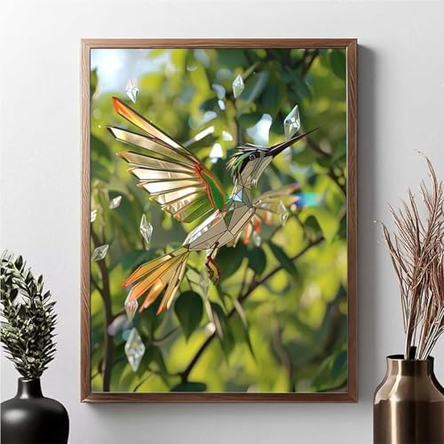 Diamond Painting Erwachsene Tier Diamond Painting Kinder Vogel 5D DIY Runden Mosaikherstellung Basteln Erwachsene Anfänger Set für Heim Schlafzimmer Wand Deko Wohnzimmer, Geschenke 70 x 95 cm JPF R-Q von JEPGFOU