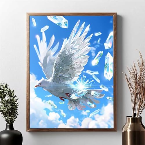 Diamond Painting Erwachsene Vogel Diamond Painting Kinder Tier 5D DIY Runden Mosaikherstellung Basteln Erwachsene Anfänger Set für Heim Schlafzimmer Wand Deko Wohnzimmer, Geschenke 40 x 50 cm JPF E-3 von JEPGFOU