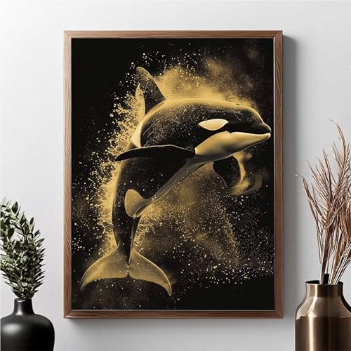 Diamond Painting Erwachsene Wal Diamond Painting Kinder Tier 5D DIY Runden Mosaikherstellung Basteln Erwachsene Anfänger Set für Heim Schlafzimmer Wand Deko Wohnzimmer, Geschenke 50 x 70 cm JPF 5-N von JEPGFOU