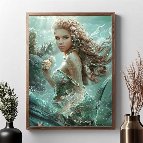 Diamond Painting Frau, Diamond Painting Erwachsene Blume Diamant Malerei Bilder Full Drill 5D DIY Diamont Art Stickerei Set Geeignet Als Geschenk, Zur Entspannung und Wanddeko 30x40cm JPF Q-Q von JEPGFOU