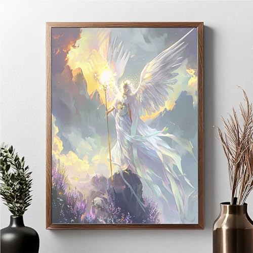 Diamond Painting Frau, Diamond Painting Erwachsene Flügel Diamant Malerei Bilder Full Drill 5D DIY Diamont Art Stickerei Set Geeignet Als Geschenk, Zur Entspannung und Wanddeko 30 x 40 cm JPF V-B von JEPGFOU
