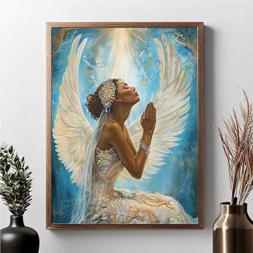 Diamond Painting Frau, Diamond Painting Erwachsene Flügel Diamant Malerei Bilder Full Drill 5D DIY Diamont Art Stickerei Set Geeignet Als Geschenk, Zur Entspannung und Wanddeko 30x40cm JPF Z-C von JEPGFOU