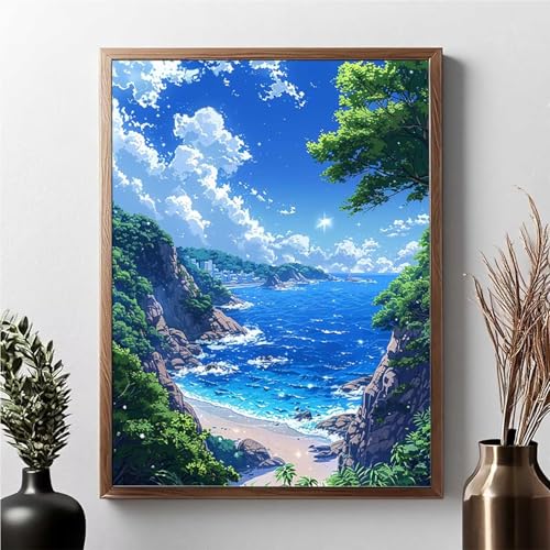 Diamond Painting Himmel, Diamond Painting Erwachsene Sea Diamant Malerei Bilder Full Drill 5D DIY Diamont Art Stickerei Set Geeignet Als Geschenk, Zur Entspannung und Wanddeko 80 x 100 cm JPF 9-L Diamond Painting Himmel, Diamond Painting Erwachsene Sea Diamant Malerei Bilder Full Drill 5D DIY Diamont Art Stickerei Set Geeignet Als Geschenk, Zur Entspannung und Wanddeko 80 x 100 cm JPF 9-L von JEPGFOU