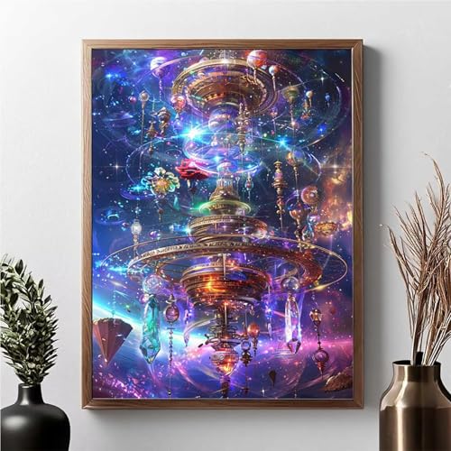 Diamond Painting Kristall, Diamond Painting Erwachsene Architektur Diamant Malerei Bilder Full Drill 5D Diamonds Art Stickerei Set Geeignet Als Geschenk, Zur Wanddeko 40 x 50 cm JPF 1-K von JEPGFOU