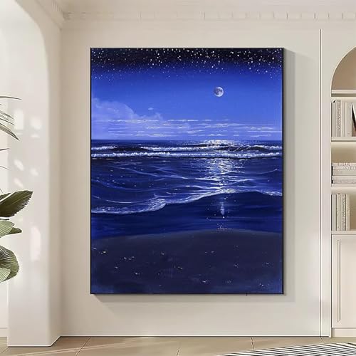 Diamond Painting Landschaft Large Diamond Painting Meerblick Crystal Art Bilder Basteln für Erwachsene DIY Vollbohrer Diamanten Malerei Stickerei Kreuzstich Kit für Zimmer, Geschenke (40x50cm) H-0 von JEPGFOU