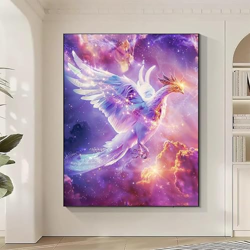 Diamond Painting Meereslebewesen Large Diamond Painting PhöNix Crystal Art Bilder Basteln für Erwachsene DIY Vollbohrer Diamanten Malerei Stickerei Kreuzstich Kit für Zimmer, Geschenke (90x120cm) U-O von JEPGFOU