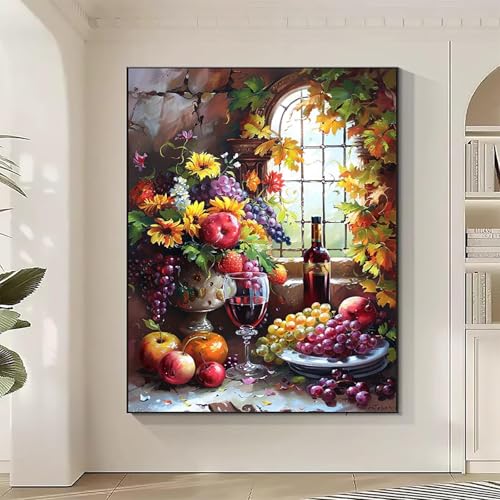 Diamond Painting Obst Large Diamond Painting Vase Crystal Art Bilder Basteln für Erwachsene DIY Vollbohrer Diamanten Malerei Stickerei Kreuzstich Kit für Zimmer Deko, Geschenke 90 x 120 cm 0-2 Diamond Painting Obst Large Diamond Painting Vase Crystal Art Bilder Basteln für Erwachsene DIY Vollbohrer Diamanten Malerei Stickerei Kreuzstich Kit für Zimmer Deko, Geschenke 90 x 120 cm 0-2 von JEPGFOU