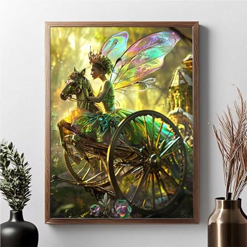 Diamond Painting Pferd, Diamond Painting Erwachsene Frau Diamant Malerei Bilder Full Drill 5D DIY Diamont Art Stickerei Set Geeignet Als Geschenk, Zur Entspannung und Wanddeko 30 x 40 cm JPF 7-6 von JEPGFOU