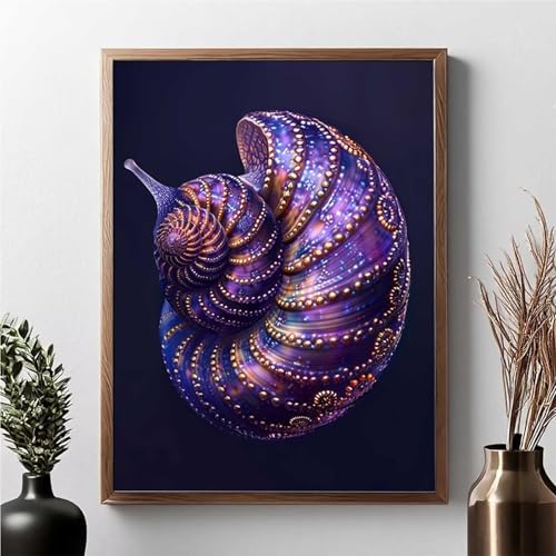 Diamond Painting Tier, Diamond Painting Erwachsene Schnecken Diamant Malerei Bilder Full Drill 5D DIY Diamont Art Stickerei Set Geeignet Als Geschenk, Zur Entspannung und Wanddeko 30 x 40 cm JPF F-8 von JEPGFOU