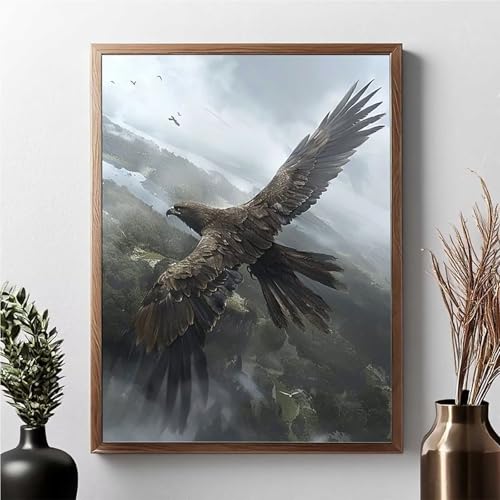 Diamond Painting Tier, Diamond Painting Erwachsene Vogel Diamant Malerei Bilder Full Drill 5D DIY Diamont Art Stickerei Set Geeignet Als Geschenk, Zur Entspannung und Wanddeko 60 x 80 cm JPF 2-8 von JEPGFOU
