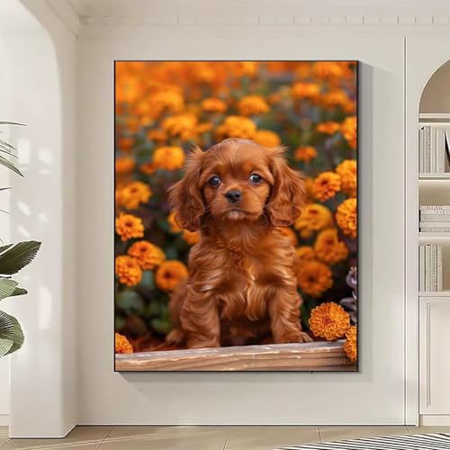 Diamond Painting Tier Large Diamond Painting Hund Crystal Art Bilder Basteln für Erwachsene DIY Vollbohrer Diamanten Malerei Stickerei Kreuzstich Kit für Zimmer Deko Wohnzimmer, Geschenke 80x110cm Z-J Diamond Painting Tier Large Diamond Painting Hund Crystal Art Bilder Basteln für Erwachsene DIY Vollbohrer Diamanten Malerei Stickerei Kreuzstich Kit für Zimmer Deko Wohnzimmer, Geschenke 80x110cm Z-J von JEPGFOU