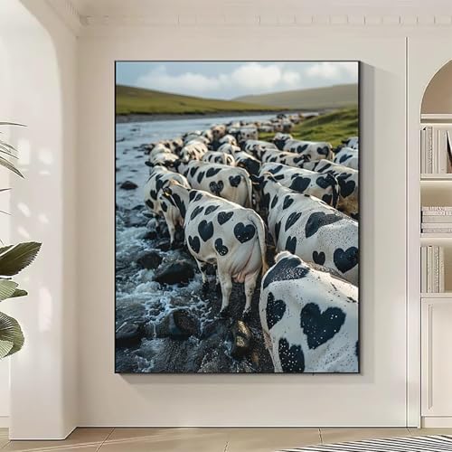 Diamond Painting Tier Large Diamond Painting Ochse Crystal Art Bilder Basteln für Erwachsene DIY Vollbohrer Diamanten Malerei Stickerei Kreuzstich Kit für Zimmer Deko, Geschenke (90x120cm) N-P von JEPGFOU