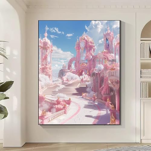 Diamond Painting Traum Large Diamond Painting Architektur Crystal Art Bilder Basteln für Erwachsene DIY Vollbohrer Diamanten Malerei Stickerei Kreuzstich Kit für Zimmer Deko, Geschenke (40x50cm) 7-J von JEPGFOU