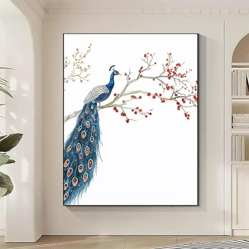 Diamond Painting VöGel Large Diamond Painting Pfau Crystal Art Bilder Basteln für Erwachsene DIY Vollbohrer Diamanten Malerei Stickerei Kreuzstich Kit für Zimmer Deko Wohnzimmer, Geschenke 70x95cm Q-1 Diamond Painting VöGel Large Diamond Painting Pfau Crystal Art Bilder Basteln für Erwachsene DIY Vollbohrer Diamanten Malerei Stickerei Kreuzstich Kit für Zimmer Deko Wohnzimmer, Geschenke 70x95cm Q-1 von JEPGFOU