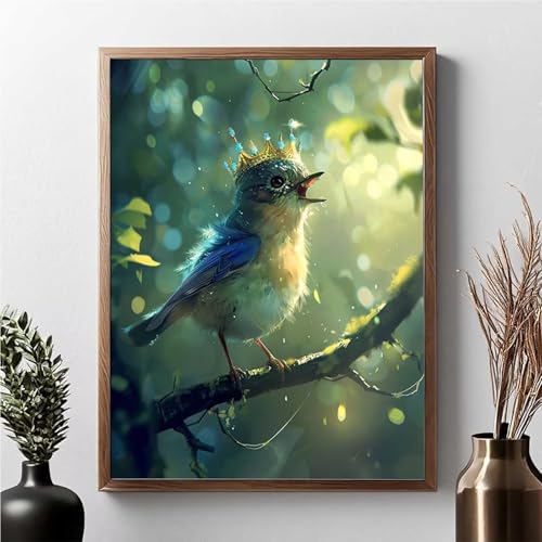 Diamond Painting Vogel, Diamond Painting Erwachsene Tier Diamant Malerei Bilder Full Drill 5D DIY Diamont Art Stickerei Set Geeignet Als Geschenk, Zur Entspannung und Wanddeko 30 x 40 cm JPF W-F von JEPGFOU