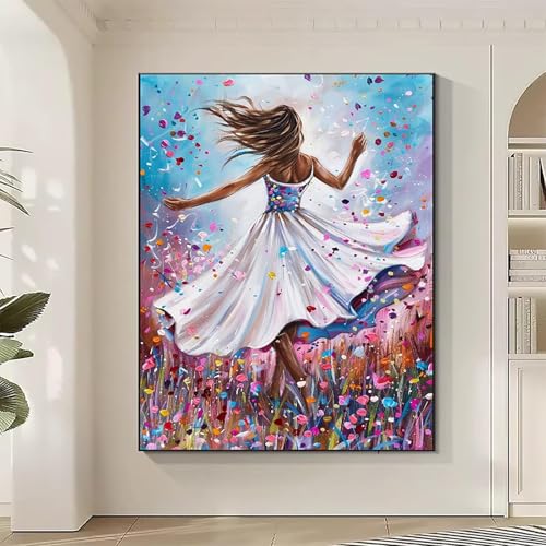 Figurenkunst Diamond Painting XXL Frau Diamond Art Bilder Erwachsene Dimond Painting Kinder Mosaikherstellung Stickerei Kreuzstich Malerei Kits Basteln für Erwachsene Wanddeko, Geschenke (70x95cm) X-8 von JEPGFOU