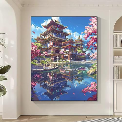 JEPGFOU Architektur Diamond Painting XXL Japanische Architektur Diamond Art Bilder Erwachsene Dimond Painting Kinder Mosaikherstellung Stickerei Kreuzstich Malerei Kits Basteln für Gifts 90x120cm R-E JEPGFOU Architektur Diamond Painting XXL Japanische Architektur Diamond Art Bilder Erwachsene Dimond Painting Kinder Mosaikherstellung Stickerei Kreuzstich Malerei Kits Basteln für Gifts 90x120cm R-E von JEPGFOU