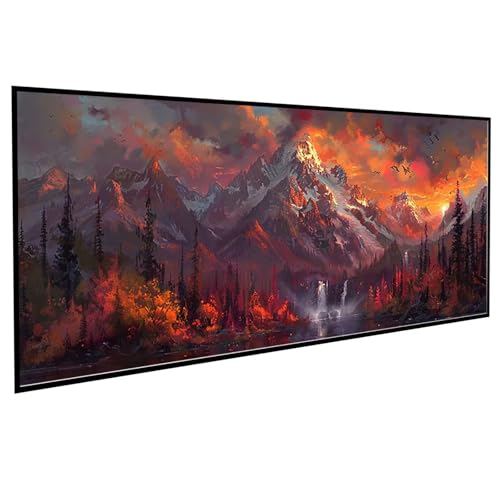 JEPGFOU Berg Diamond Painting 30x60CM, Diamond Painting Erwachsene Fallen DIY Runden Steine Kristall Kunst Bastelnset Erwachsene Anfänger Set, zur Entspannung und Zimmer Wanddeko, Geschenke PJY2 4-7 von JEPGFOU