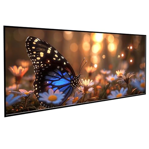JEPGFOU Blume Diamond Painting (100x200cm), Diamond Painting Erwachsene Schmetterling DIY Runden Steine Kristall Kunst Bastelnset Erwachsene Anfänger Set, zur Zimmer Wanddeko, Geschenke PJY9 6-L von JEPGFOU