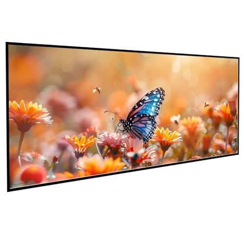JEPGFOU Blume Diamond Painting (100x200cm), Diamond Painting Erwachsene Schmetterling DIY Runden Steine Kristall Kunst Bastelnset Erwachsene Anfänger Set, zur Zimmer Wanddeko, Geschenke PJY9 C-2 von JEPGFOU