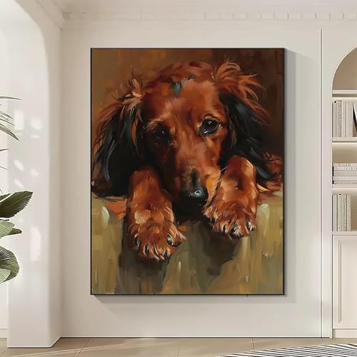 JEPGFOU Diamond Painting Tier Large Diamond Painting Hund Crystal Art Bilder Basteln für Erwachsene DIY Vollbohrer Diamanten Malerei Stickerei Kreuzstich Kit für Zimmer Deko, Geschenke (90x120cm) 1-5 von JEPGFOU