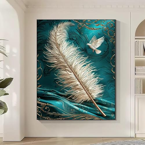 JEPGFOU Diamond Painting Vogel Large Diamond Painting Feder Crystal Art Bilder Basteln für Erwachsene DIY Vollbohrer Diamanten Malerei Stickerei Kreuzstich Kit für Zimmer Deko, Geschenke 50x70cm 0-L JEPGFOU Diamond Painting Vogel Large Diamond Painting Feder Crystal Art Bilder Basteln für Erwachsene DIY Vollbohrer Diamanten Malerei Stickerei Kreuzstich Kit für Zimmer Deko, Geschenke 50x70cm 0-L von JEPGFOU