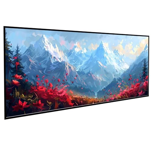 JEPGFOU Landschaft Diamond Painting (40x50cm), Diamond Painting Erwachsene Bergspitze DIY Runden Steine Kristall Kunst Bastelnset Erwachsene Anfänger Set, zur Zimmer Wanddeko, Geschenke PJY9 2-Y von JEPGFOU