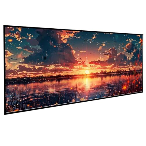 JEPGFOU Landschaft Diamond Painting (40x50cm), Diamond Painting Erwachsene Sonnenaufgang DIY Runden Steine Kristall Kunst Bastelnset Erwachsene Anfänger Set, zur Zimmer Wanddeko, Geschenke PJY9 6-1 von JEPGFOU