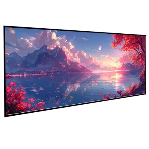JEPGFOU Landschaft Diamond Painting (80x160cm), Diamond Painting Erwachsene Ahornbaum DIY Runden Steine Kristall Kunst Bastelnset Erwachsene Anfänger Set, zur Zimmer Wanddeko, Geschenke PJY9 4-A von JEPGFOU
