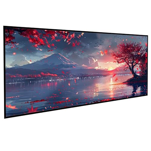 JEPGFOU Landschaft Diamond Painting 100 x 200 cm, Diamond Painting Erwachsene Ahornblatt DIY Runden Steine Kristall Kunst Bastelnset Erwachsene Anfänger Set, zur Zimmer Wanddeko, Geschenke PJY9 W-2 von JEPGFOU