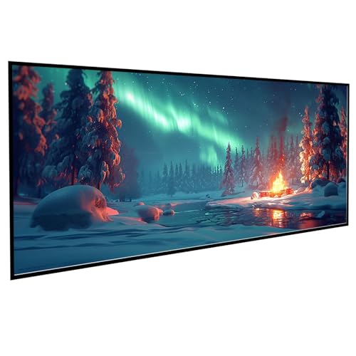 JEPGFOU Landschaft Diamond Painting 100 x 200 cm, Diamond Painting Erwachsene Nordlicht DIY Runden Steine Kristall Kunst Bastelnset Erwachsene Anfänger Set, zur Zimmer Wanddeko, Geschenke PJY9 Z-5 von JEPGFOU
