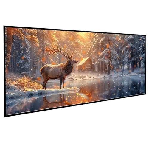 JEPGFOU Tier Diamond Painting (100x200cm), Diamond Painting Erwachsene Reh DIY Runden Steine Kristall Kunst Bastelnset Erwachsene Anfänger Set, zur Entspannung und Zimmer Wanddeko, Geschenke PJY9 3-4 von JEPGFOU