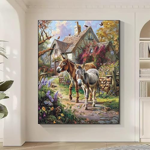 JEPGFOU Tier Diamond Painting XXL Esel Diamond Art Bilder Erwachsene Dimond Painting Kinder Mosaikherstellung Stickerei Kreuzstich Malerei Kits Basteln für Erwachsene Wanddeko, Geschenke 40x50CM 2-5 JEPGFOU Tier Diamond Painting XXL Esel Diamond Art Bilder Erwachsene Dimond Painting Kinder Mosaikherstellung Stickerei Kreuzstich Malerei Kits Basteln für Erwachsene Wanddeko, Geschenke 40x50CM 2-5 von JEPGFOU