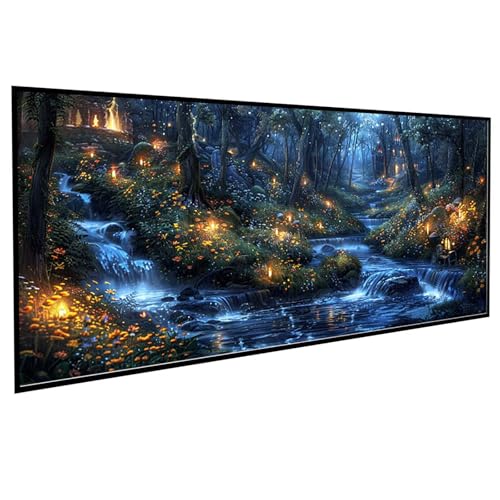 JEPGFOU Wald Diamond Painting (40x50cm), Diamond Painting Erwachsene Blume DIY Runden Steine Kristall Kunst Bastelnset Erwachsene Anfänger Set, zur Entspannung und Zimmer Wanddeko, Geschenke PJY3 J-E von JEPGFOU