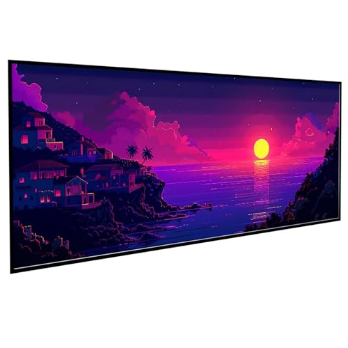 Landschaft Diamond Painting (100x200cm), Diamond Painting Erwachsene Palmen DIY Runden Steine Kristall Kunst Bastelnset Erwachsene Anfänger Set, zur Entspannung und Zimmer Wanddeko, Geschenke PJY9 5-O von JEPGFOU