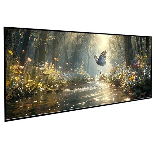 Landschaft Diamond Painting (60x120cm), Diamond Painting Erwachsene Fluss DIY Runden Steine Kristall Kunst Bastelnset Erwachsene Anfänger Set, zur Entspannung und Zimmer Wanddeko, Geschenke PJY9 7-3 von JEPGFOU