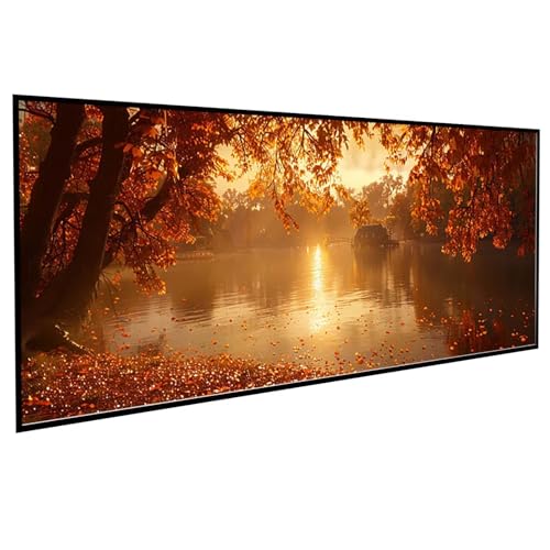 Landschaft Diamond Painting 40 x 80 cm, Diamond Painting Erwachsene BläTter DIY Runden Steine Kristall Kunst Bastelnset Erwachsene Anfänger Set, zur Entspannung und Zimmer Wanddeko, Geschenke PJY9 3-N von JEPGFOU